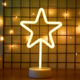 thumbnail image 3 of Lampe de Nuit de Style Nordique LED Étoile en Forme de Néon Sans Batterie, 3 of 8