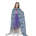 thumbnail image 4 of Honeii Cute Whale Print Poncho Cape, Cloak Coat, Snuggly Hooded Wearable Blanket, Hooded Cape For Teenagers,Halloween Costumes-Small, 4 of 7