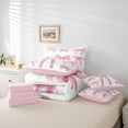 thumbnail image 5 of Feelyou Blue Cartoon Cherry Bedding Comforter Set 7-Piece, Kawaii Ribbon Bowknot King Bedding Sets, Princess Bow-tie Theme Reversible Bed Sheets, Microfiber Bedroom Decor, 5 of 7
