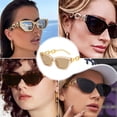 thumbnail image 5 of Las gafas de sol retras modernas del marco grueso forman las gafas de sol de ala ancha, hechas de PC, 5 of 5