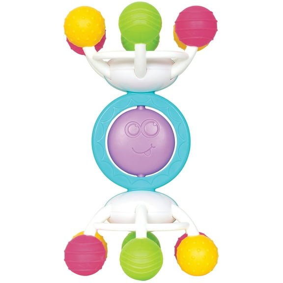 Baby Trend Move and Go Shaper Rattle and Teether Toy for STEM Learning for Ages 3 Months and Up