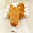 thumbnail image 3 of Visland Plush Toy Funny Squeaky Drumstick Shape Durable Squeaky Toy for Pet - 1PC, 3 of 5