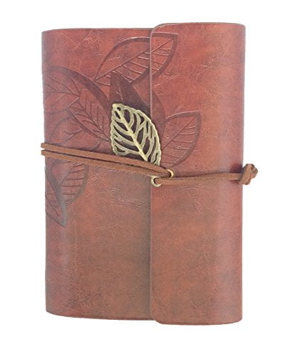 Lian LifeStyle Leather Cover Loose Leaf Blank Notebook Journal Diary ...