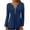 Blue, variant on Xqxayjr Womens Fall Clothes Popular Pick Tshirts Shirts For Women Long Sleeve Loose Fit Dress Shirts For Women V Neck Solid Color ​Basic ​Button Up Pleated ​​Winter ​Top ​Dressy ​Long Sleeve