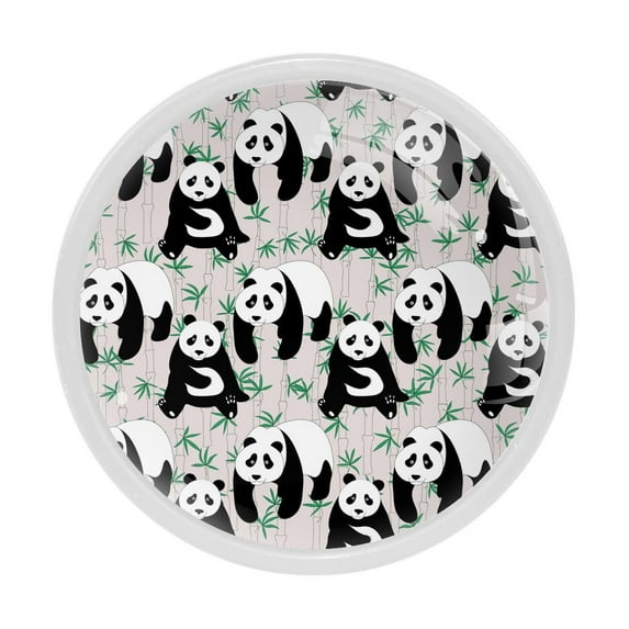 4 Pcs Panda Knobs for Kitchen Cabinet Cupboard Dresser Bookcase Drawer Pulls Handles Round Home Decor