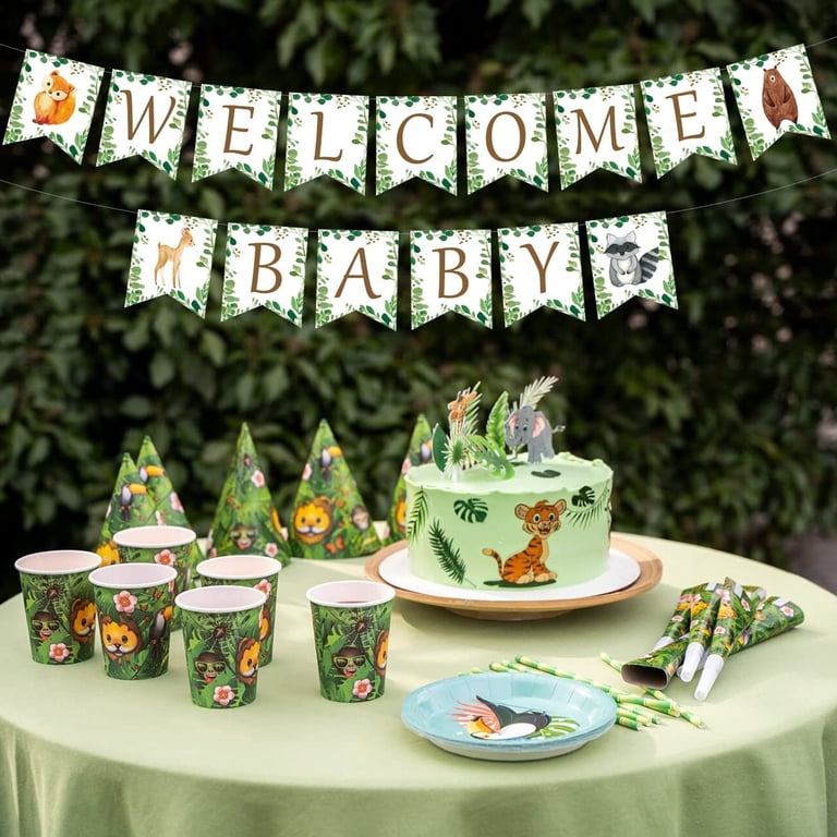 Woodland Baby Shower Banner – 'It's A Boy' Forest Animals Bunting For Party Decor