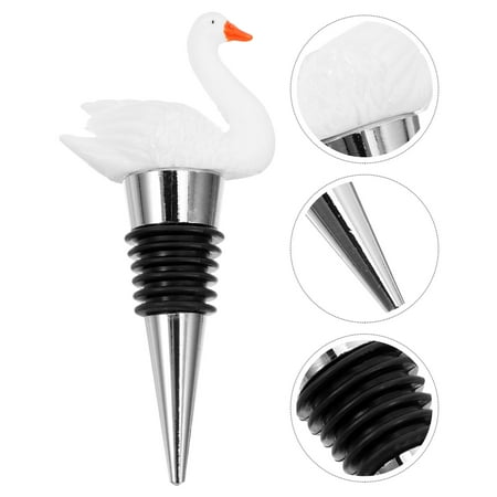REOFLYUP Unique Swan Shape Wine Bottle Stopper with Airtight Seal for Parties and Family Gatherings