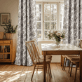 thumbnail image 4 of NICETOWN Blackout Curtains 84 Inch Length, Vintage Floral Print Curtain Drapes for Living Room Thermal Insulated Grommet Window Curtains for Bedroom, Cream, 2 Panels, 4 of 12