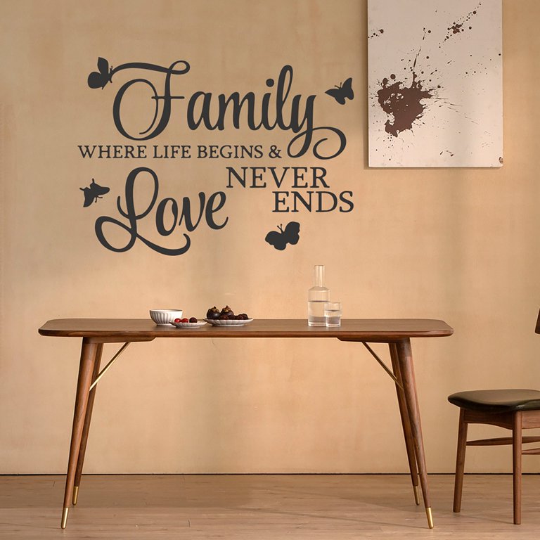 MINI DECOR Love Never Ends Couple wall decoration vinayl sticker