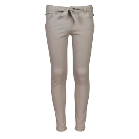 Polo Knit Pant Set - Beverly Hills Polo Club Girl's Uniform Flat Front Stretch Pant