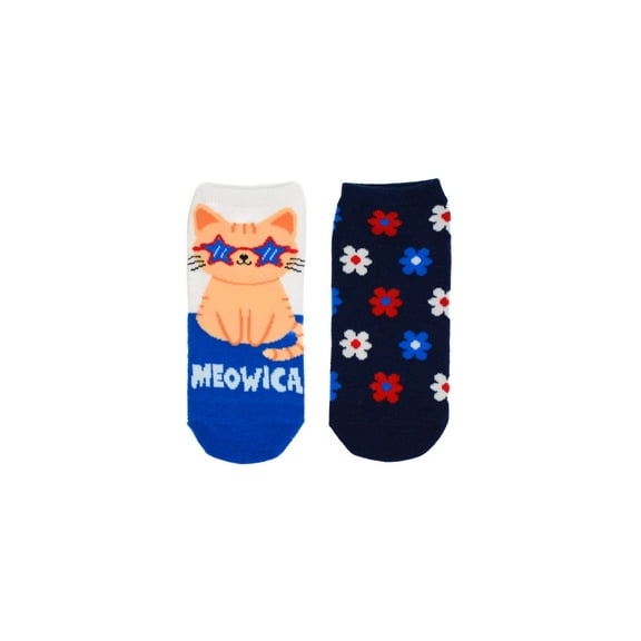 Everything Legwear Meowica 2 Pair Lowcut Sock