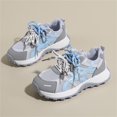 thumbnail image 4 of pwidon Women's Chunky Sneakers Athletic Shoes Platform Breathable Mesh Walking Running Casual Fashion Trainers Gray 5, 4 of 6