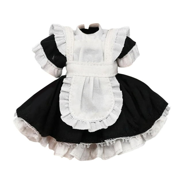 Figura de Acción a Escala 1/12, Ropa en Miniatura, Traje de Sirvienta, Tela Linda