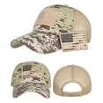 thumbnail image 3 of Taluosi American Flag Camouflage Baseball Cap Outdoor Men Adjustable Sun Mesh Peaked Hat, 3 of 8
