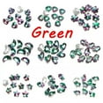 thumbnail image 5 of U8MO 10pcs Colorful Faceted Cut Pointed Back Crystal Glass Loose Pendants Beads-Small Snowflake Green, 5 of 5