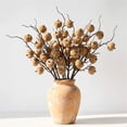 thumbnail image 2 of Artificial Pumpkin Pick,Autumn Harvest Decor Fake Flocked Pumpkin Branch for Livingroom Office Theme Party, 2 of 8