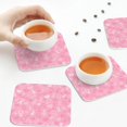 thumbnail image 7 of Pofeuu Breast Cancer Awareness Print Leather Coasters Set of 6, Round Cups Mugs Mat Pad for Home Kitchen Heat Resistant Drink Coasters,Square, 7 of 7