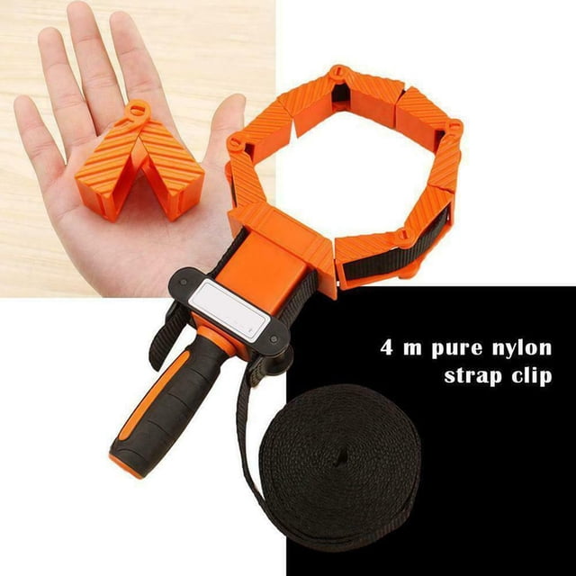 PEONAVET Multifunctional Clip 2PCS Picture Frame Woodworking Clamp Strap Ratchet Corner Miter Tool