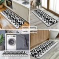 thumbnail image 6 of Black and White Zigzag Pattern Kitchen Rug Mat,Kitchen Runner Rugs Non Skid Washable,Decorative Kitchen Floor Mats for Kitchen,Sink,Laundry,17"x47.2", 6 of 7