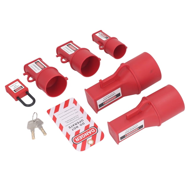 Socket Lockout Device, 5 Pieces Convenient Use Multi Specifications PP Material Waterproof Socket Lock for Small Industrial Sockets