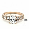thumbnail image 2 of IP Rose Gold(Ion Plating) Stainless Steel Ring with AAA Grade CZ in Clear for Women Clear Stone Color Style TK3517 Size 8, 2 of 5