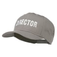 thumbnail image 2 of Director Embroidered Cotton Twill Cap - Grey OSFM, 2 of 5