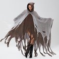 thumbnail image 3 of SUNSIOM Halloween Witch Cloak with Hood Exaggerated Ripped Grim Reaper Cape Cosplay Props, 3 of 7