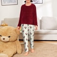 thumbnail image 6 of Wukai Christmas Pug Dog Print Teenagers' Pajama Pant Sleep Pajama Lounge Pant PJ Bottoms with Pockets and Button Fly(Available in Big & Tall)-Small, 6 of 6