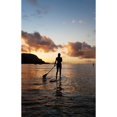 thumbnail image 2 of Hawaii  Kauai  Woman Stand Up Paddling In Ocean  Beautiful Sunset. Poster Print, 2 of 2