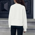 thumbnail image 4 of Cethrio Girls Pullover Sweatshirts, Fall Crew Neck Casual Solid Color Long Sleeve Tops White Size 12, 4 of 6