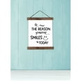 thumbnail image 2 of Wood, Canvas Sign Be The Reason Someone Smiles Wall Hanging Kids School Art 12x14.5-Inch, 2 of 4