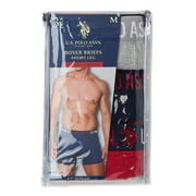 U.S. Polo Assn. Underwear Mens Cotton Stretch Mid Leg Boxer Briefs Underwear, 3-Pack