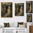 thumbnail image 4 of Designart "Brown And Green Nature'S Front Door Greeting III" Farm Door and Windows Canvas Print, 4 of 5