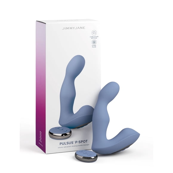 JimmyJane Jouet de Sexe Anal en Silicone Vibrant à Pois P avec Télécommande, Bleu