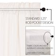 thumbnail image 5 of VHC Brands Simple Life Flax, Farmhouse Curtain Panel, Ruffled, Khaki, 96x40, 5 of 11