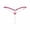 Red, variant on Lingerie for Women Open Lace Thong Panty with V-String Design for Ladies Burned-Crotch and Fit Pink One Size