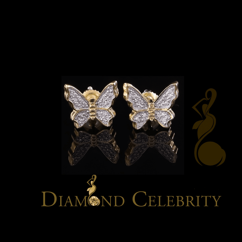 Diamond Celebtrity Butterfly Stud White, Cubic Zirconia Earrings, Sterling Silver, 0.34 ct. t.w., 1 Count