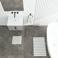 thumbnail image 6 of Diatomite Quick-Dry Water Absorbing Bath Mat Sets-Large+Small Natural White Mats, 6 of 7