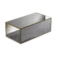thumbnail image 4 of Maklaine 18.5"H Mirrored Modern Glass and MDF Coffee Table in Gold, 4 of 11