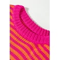 thumbnail image 6 of Chic Women's Rose Stripe 3/4 Puff Sleeve Drop Shoulder Sweater | [ZhiHiMeRi] | (US 16-18)XL, 6 of 11