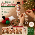 thumbnail image 4 of Snowman Crochet Christmas Tree Kit, Holiday DIY Craft Set for Handmade Festive Decor, Creative Crochet Project for Home Tabletop and Shelf Display, Cozy Winter Ornament Making, Style D, 4 of 7