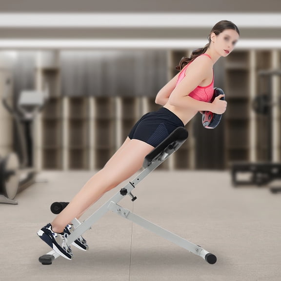 Adjustable Hyperextension Bench – 5-Stage Ab Pad, 265lbs Capacity, Sturdy Steel Frame, for Core, Back, and Full Body Workouts at Home or Gym