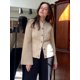 thumbnail image 1 of Cárdigan de punto de Color liso para mujer, Jersey elegante con cuello en V, manga larga con botonadura única y bolsillo, ropa de viaje para otoño, 1 of 5