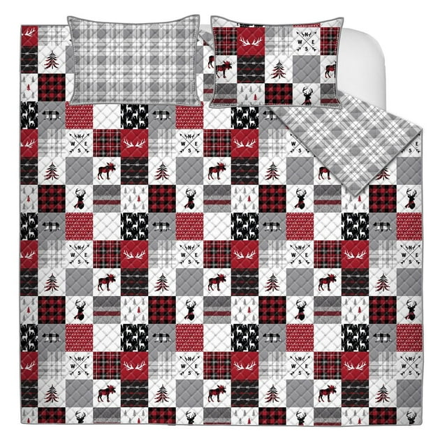 Safdie & Co. Quilt 3PC Set DQ Patchwork