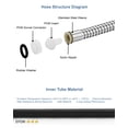 thumbnail image 6 of 79 inches Extra Long Kinkless Chromed Flexible Stainless Steel Shower Hose - Replacement for Handheld Showerhead Hose, 6 of 7