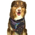 thumbnail image 6 of Naloa Humming Bird And Tropical Flowers Embroidery Dog Bandanas 1PC Washable Triangle Dog Scarfs Premium Durable Fabric, for Small Medium Large Dogs and Cats, 6 of 6