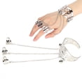 thumbnail image 1 of Pulsera De Anillo De Eslabones, Joyería Clásica De aleación Para Dedo, Cadenas, Joyería Retro Para Mujeres Y Niñas, 1 of 7