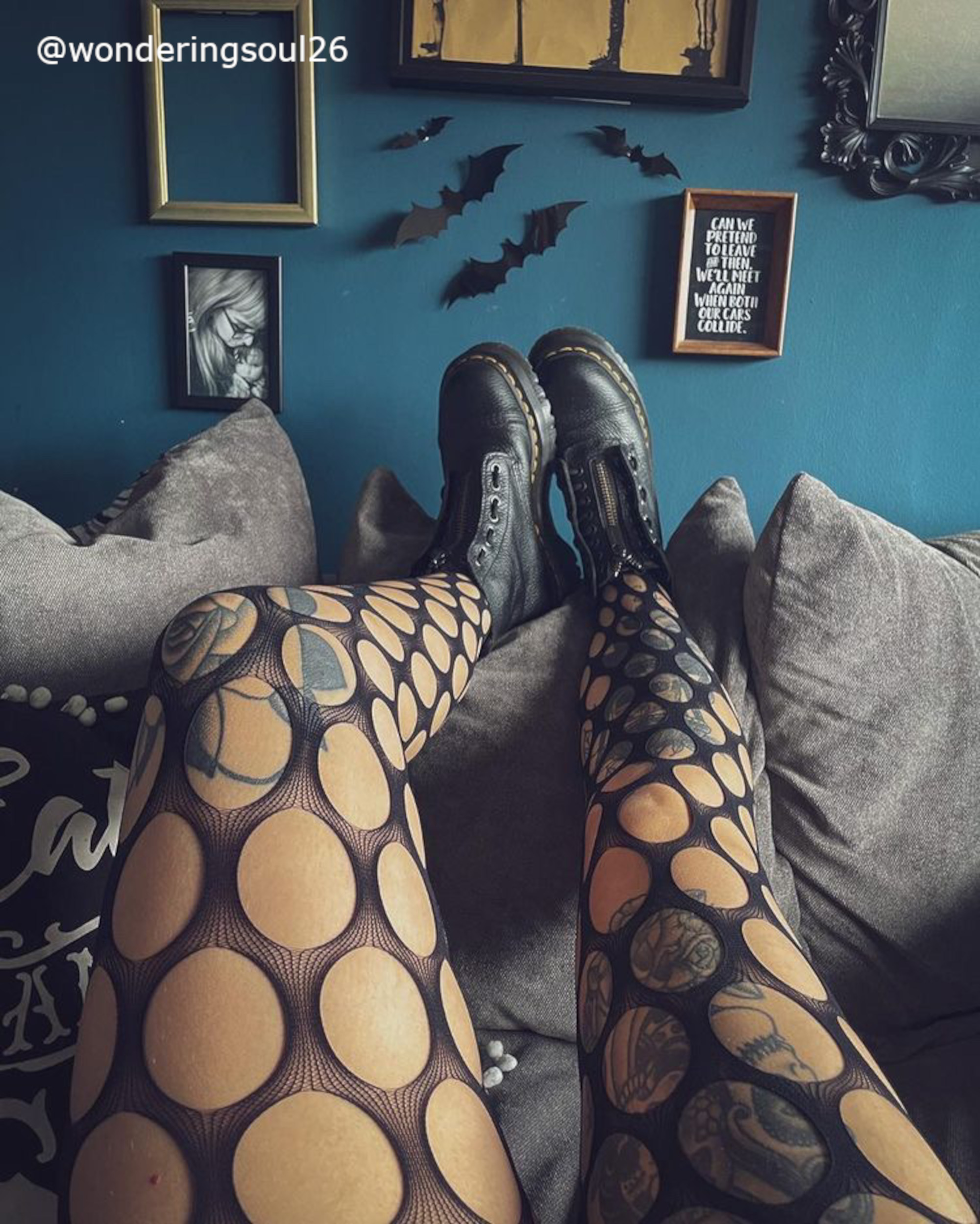Millennials In Motion Women's Fishnet Tights Goth Mall Punk Grunge Leggings  