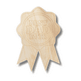 thumbnail image 2 of Unfinished Wood Etched Best Dad Ever Ribbon Shape 5" / 1/8", 2 of 2