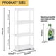 thumbnail image 2 of Carro de Almacenamiento con Ruedas Delgado, Organizador de Baño de 4 Niveles, Estantería Móvil, Carrito Utilitario, Estante de Torre para Cocina, Lavandería, Lugares Estrechos, Blanco, 2 of 9
